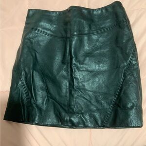 H&M Black Leather Mini Skirt